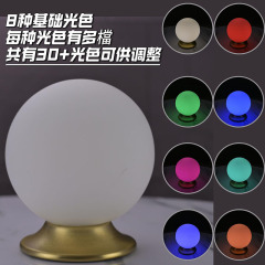 LED 圆球床头灯氛围灯 白玉圓球 LED 8瓦 青銅沙底座